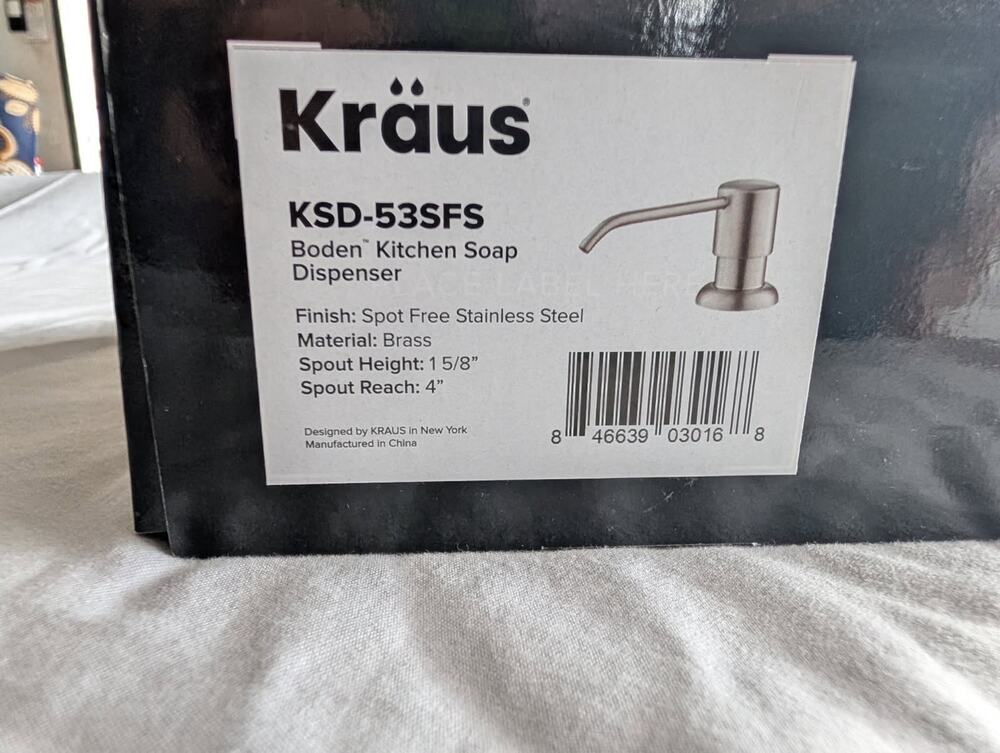 KRAUS Kitchen Soap and Lotion Dispenser in Stainless Steel KSD-41SS (NEW )